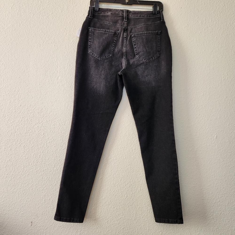 🔥Time&True High Rise Curvy Skinny Womens Charcoal Denim Jeans Size 4/28 - Picture 5 of 9